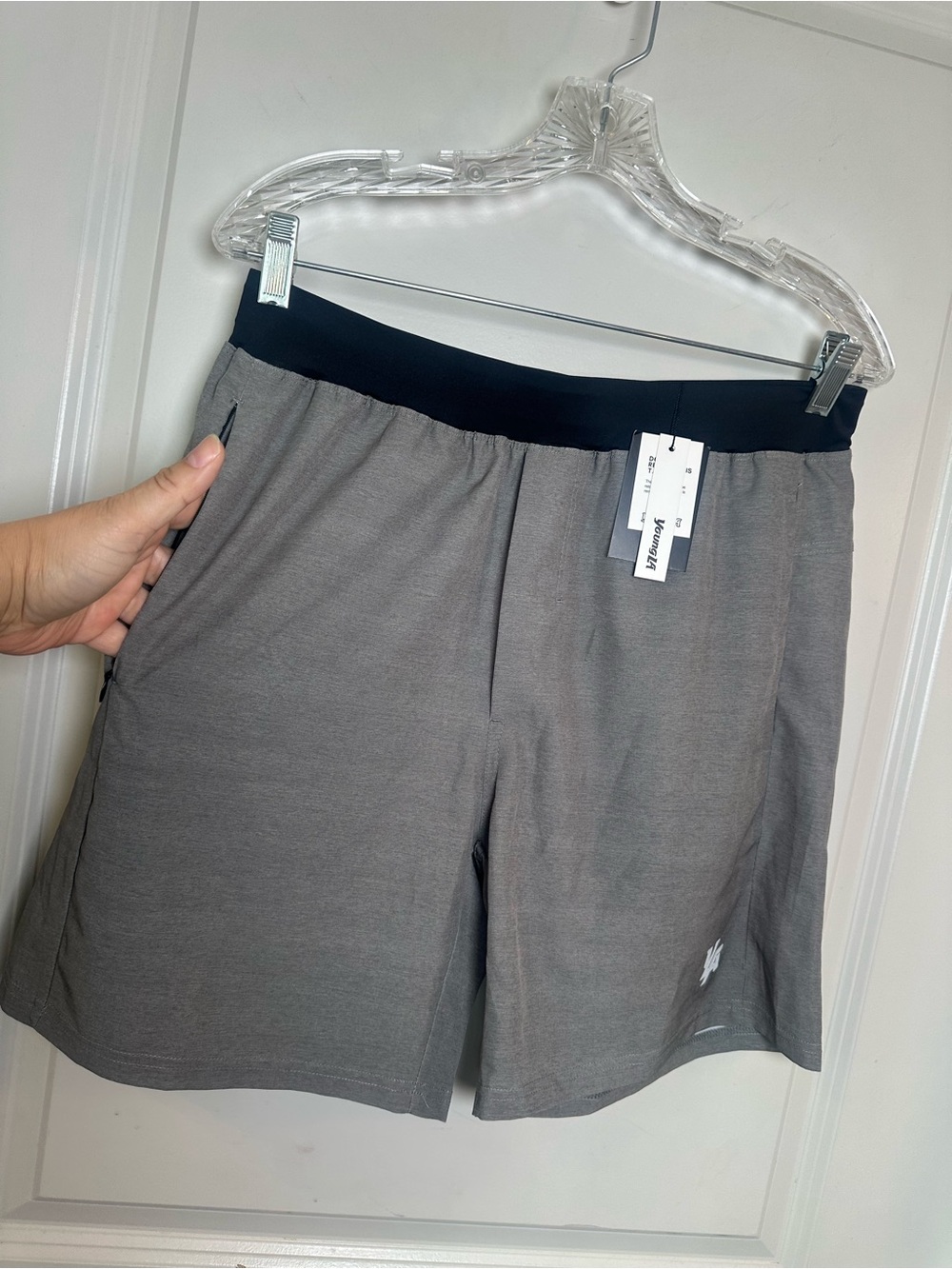 Men's YoungLA Running Shorts, Gray, NWT, L